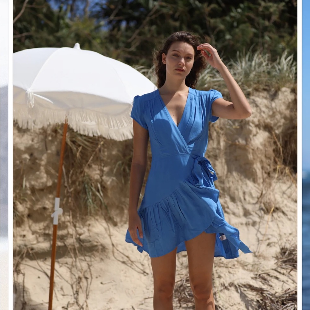 XIX palms wrap party dress